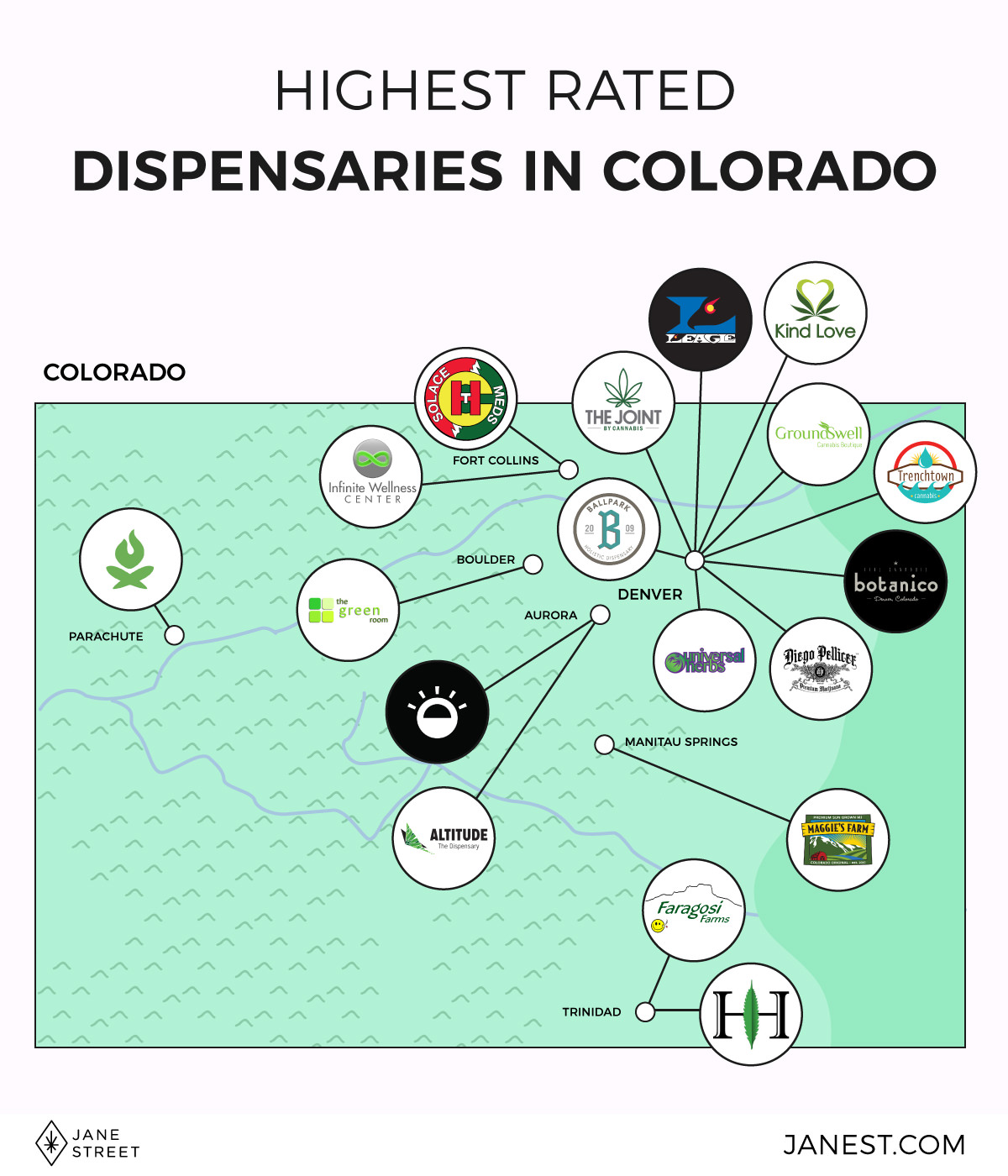 The Highest Rated Dispensaries In Colorado - MAP
